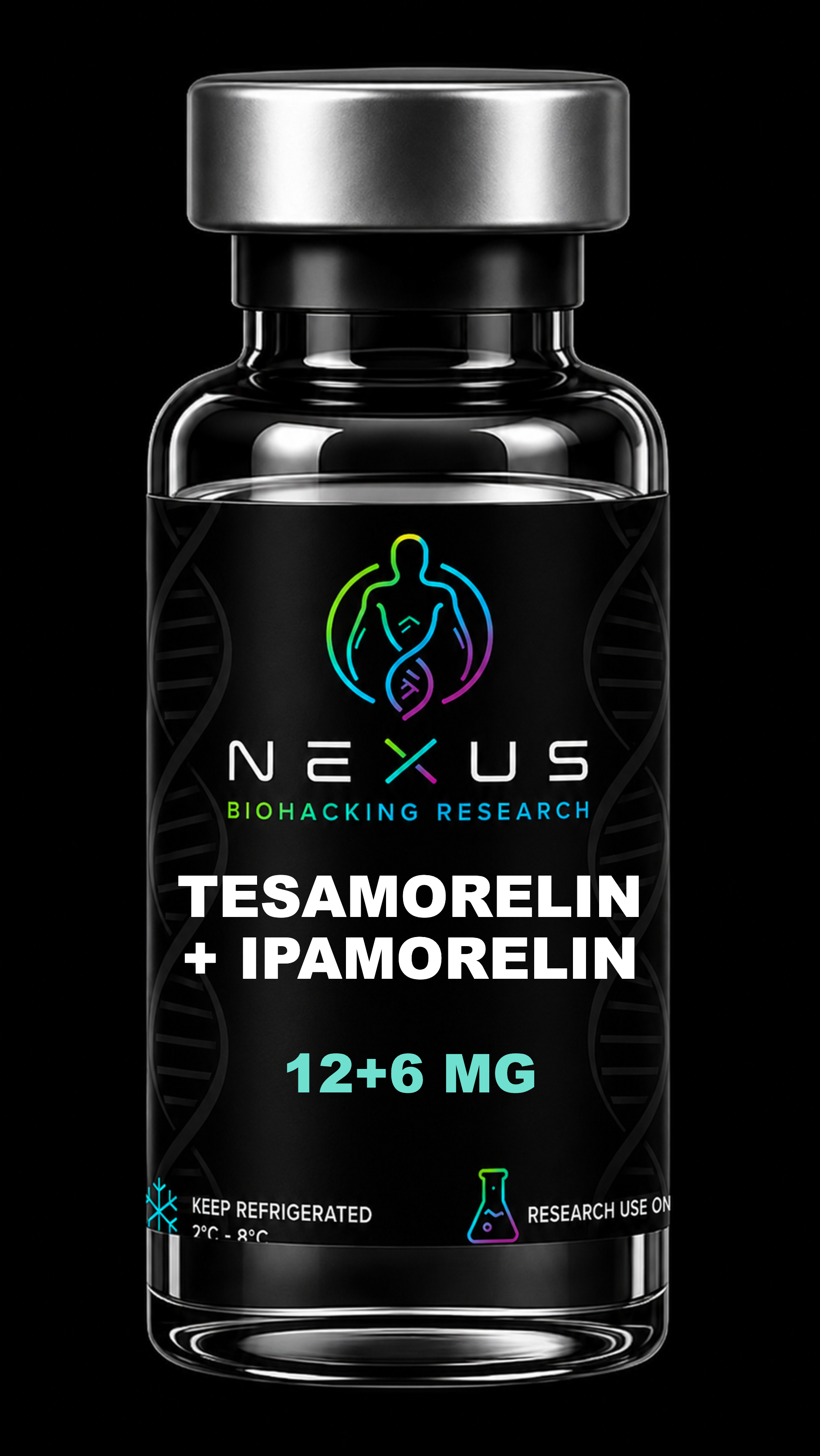 Tesamorelin 12mg+Ipamorelin 6mg — peptide de recherche NEXUS